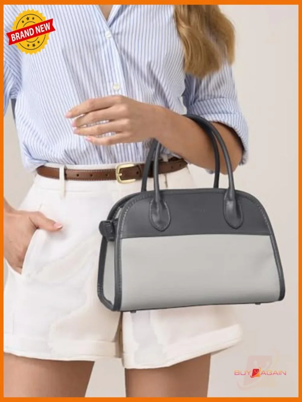 PU Leather Satchel Bag Top Handle Crossbody Zipper Purse Work Travel